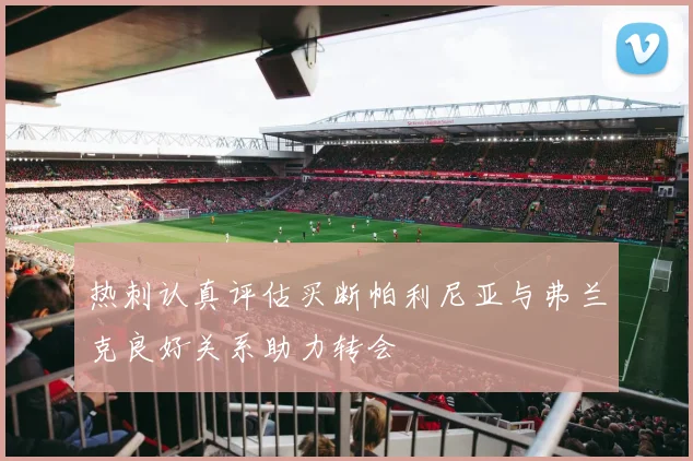 热刺认真评估买断帕利尼亚与弗兰克良好关系助力转会